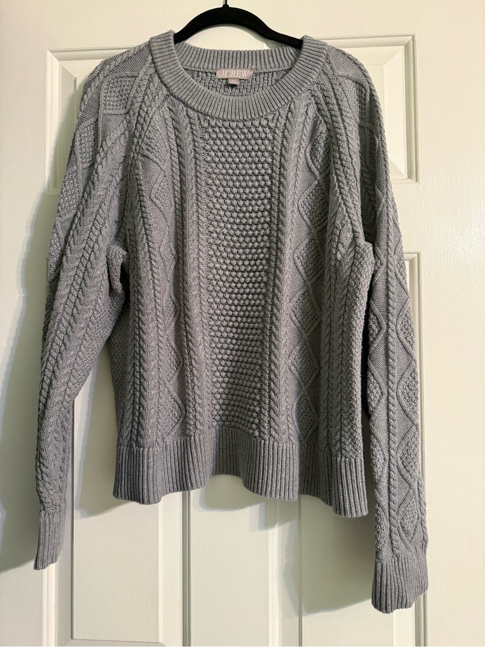 J. Crew Cotton Cable-knit Crewneck